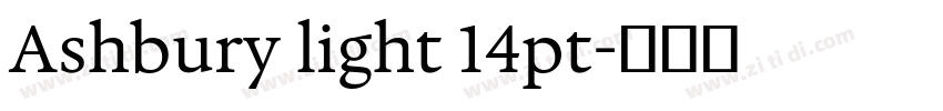 Ashbury light 14pt字体转换